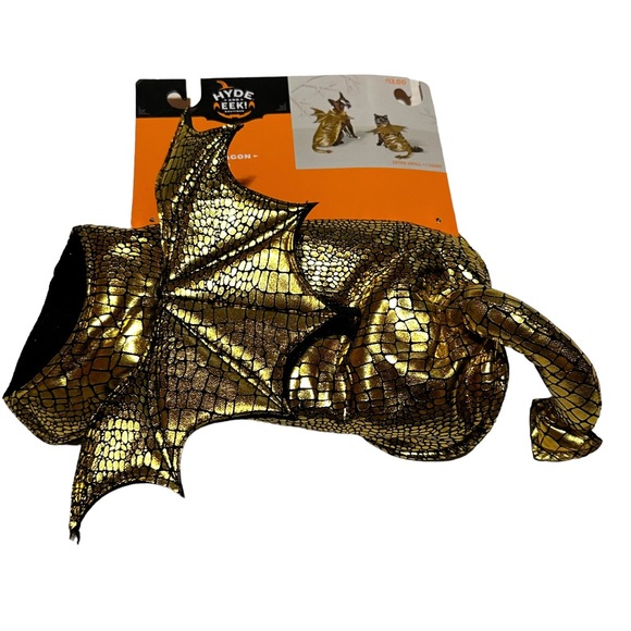 NEW Dog Or Cat Gold Dragon Costume Outfit Size Extra Small XS